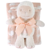 Pink Lamb Blanket Toy Set