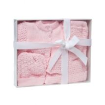 4 pc Pink Knit Set