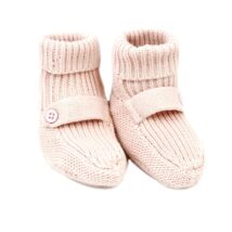 Blush Milan Knit Newborn Booties